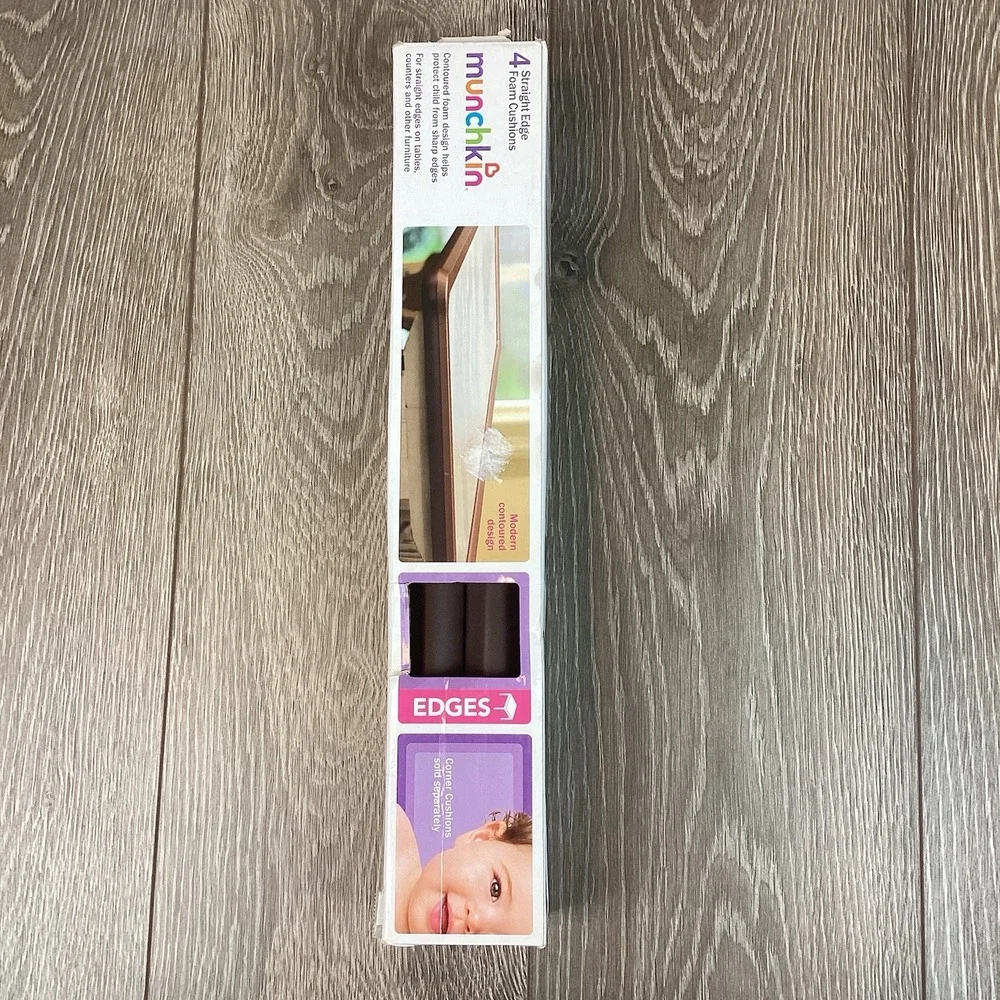 Munchkin Brown Straight Foam Edge Cushions Corner‎ Baby Protection Safety